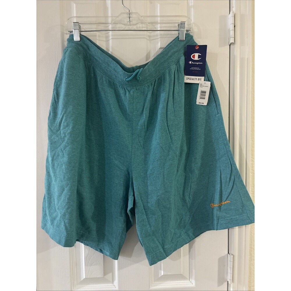 Champion Men's 9-Inch Classic Jersey Cotton Shorts Blue 2XL